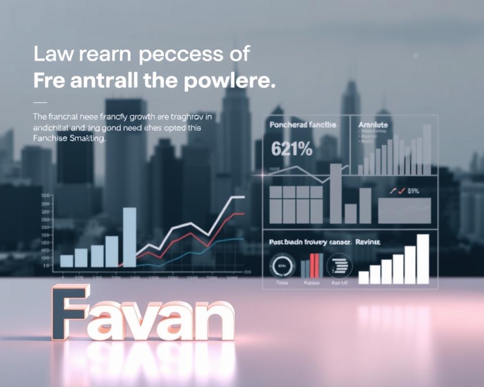 A modern, data-driven infographic depicting the current state of franchise ownership growth in America. In the foreground, a sleek 3D visualization of the "Tavana Franchise" brand logo, illuminated by soft, directional lighting. In the middle ground, a series of dynamic, animated graphs and charts showcasing key franchise industry metrics - growth rates, revenue figures, and market trends. The background features a subtly textured, minimalist cityscape, conveying a sense of economic prosperity and opportunity. The overall mood is one of optimism, innovation, and data-driven insights, inspiring viewers to explore the benefits of franchise ownership.