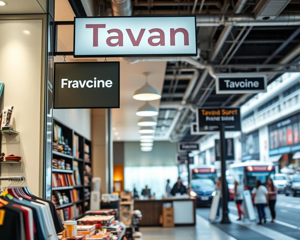 A well-lit, airy storefront displays the "Tavana Franchise" sign, inviting potential buyers to explore the opportunity. In the foreground, an assortment of retail merchandise is neatly arranged, showcasing the franchise's product offerings. The middle ground features a clean, modern interior with a welcoming reception area, hinting at the business's professional management. In the background, a busy street scene suggests a thriving commercial district, providing a sense of the franchise's prime location and foot traffic. The overall atmosphere conveys an air of professionalism, growth potential, and a chance to revitalize an underperforming retail business.